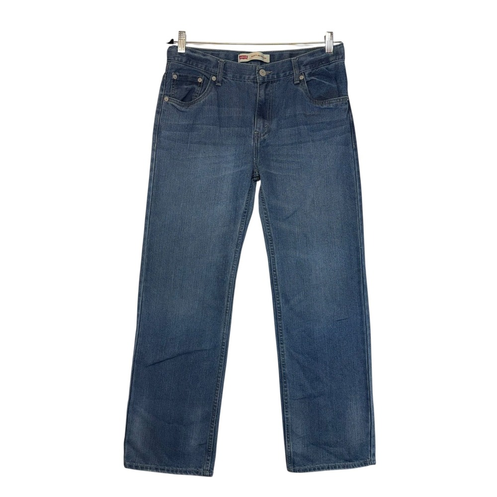 Levi's 505 Regular Fit Blue Kids Jeans Husky Size 16H W34 L30
